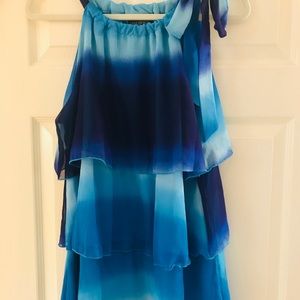 LaneBryant 3-tier, tie-neck sleeveless top (Sz 20)